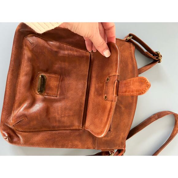 Unbranded brown faux leather cross body bag - Picture 6 of 8